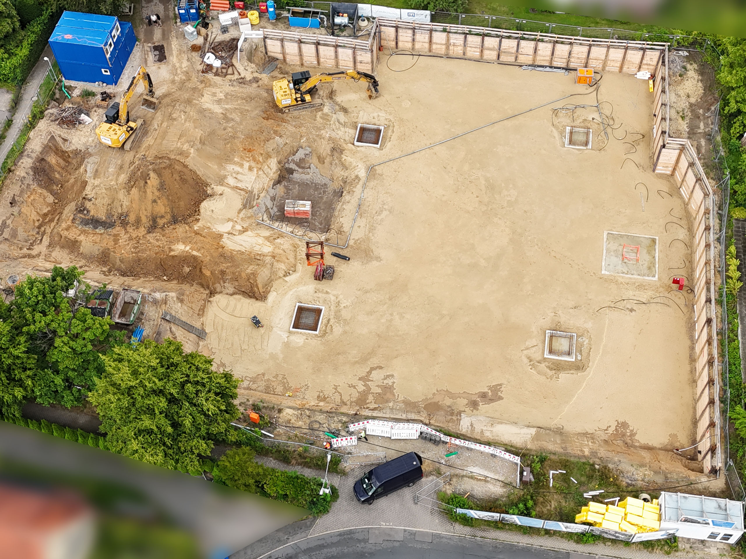 Baustelle mit Bagger