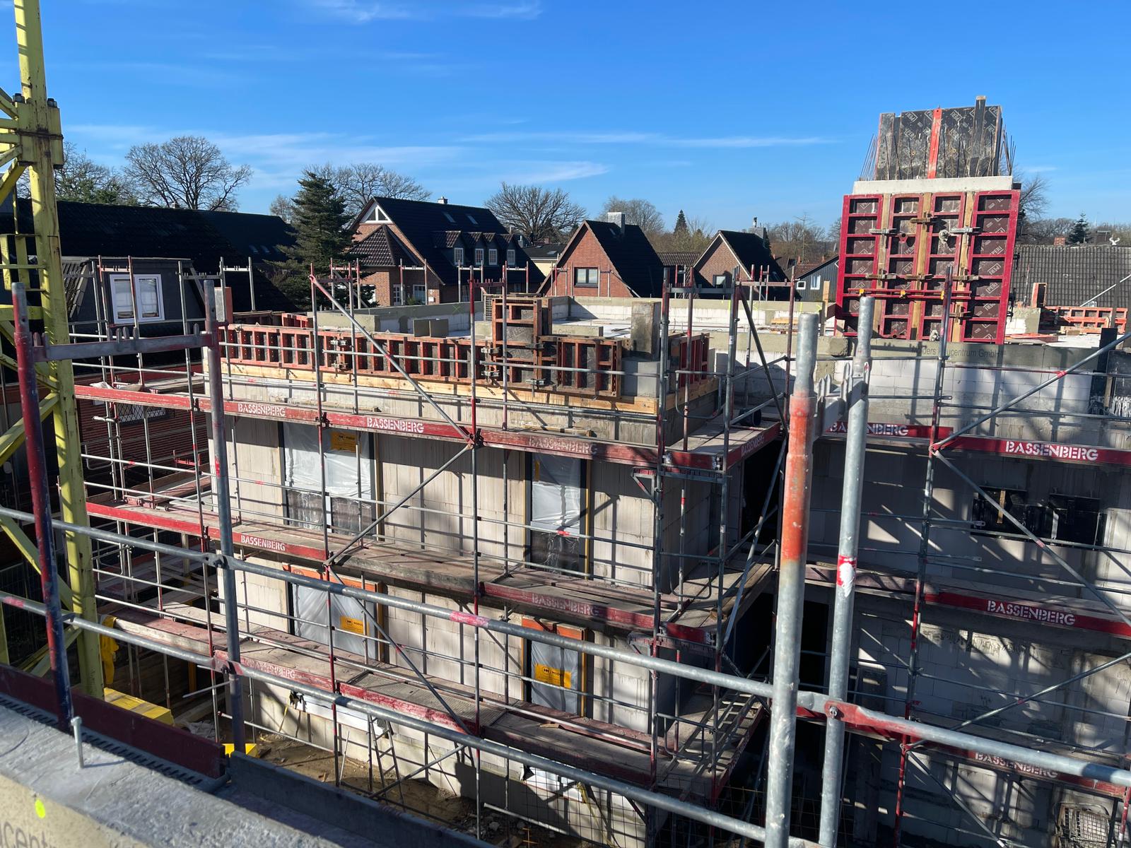 Baustelle Hittfeld - Fortschritt Geschosse