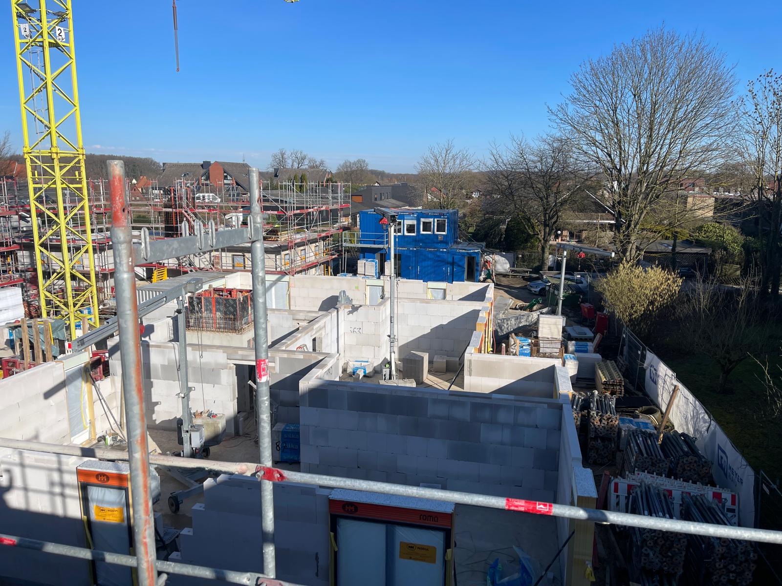 Baustelle Hittfeld - Ansicht vom Gerüst