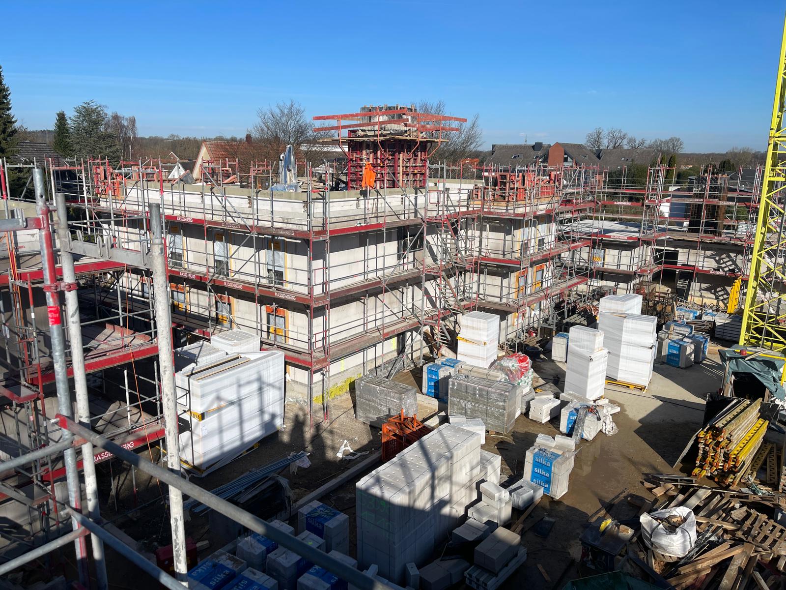 Baustelle Hittfeld - Fortschritt Geschosse